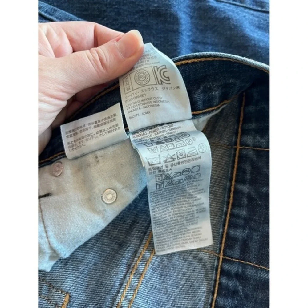 Levis 559 Jeans Mens 34x30‎ Blue Relaxed Straight Mid Rise Dark Wash Denim